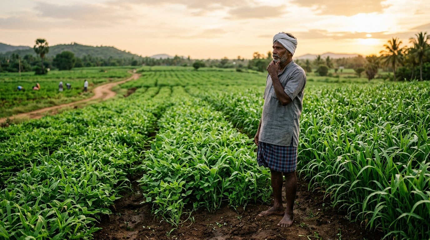 Agricultural plantation and organic farming fields